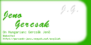 jeno gercsak business card