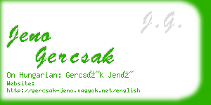 jeno gercsak business card